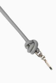 Gray Knotted Leather Chain