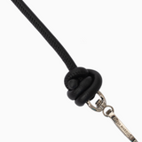 Dark Blue Knotted Leather Chain