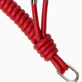 Red Curly Leather Chain