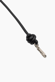 Olivia Black Knotted Leather Chain