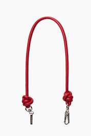 Pantone Red Knotted Leather Chain