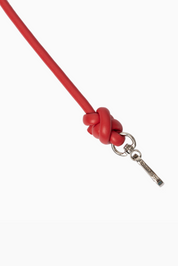 Olivia Red Knotted Leather Chain