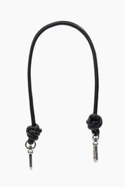 Olivia Black Knotted Leather Chain