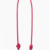 Fuchsia Knot Leather Chain 80cm