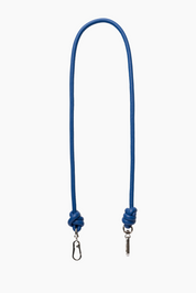 Pantone Dark Blue Knotted Leather Chain 80cm