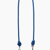 Dark Blue Knotted Leather Chain 80cm