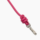 Fuchsia Knot Leather Chain