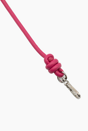 Fuchsia Knotted Leather Chain