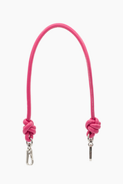 Fuchsia Knotted Leather Chain