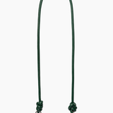 Dark Green Knotted Leather Chain 80cm