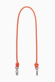 Orange Knotted Leather Chain 80cm