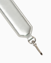 Pantone Silver Leather Chain 95cm