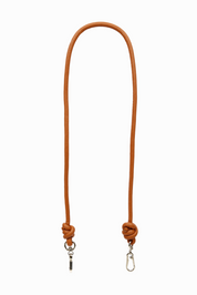 Brown Knotted Leather Chain 80cm