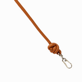 Brown Knotted Leather Chain 80cm