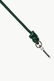 Dark Green Knotted Leather Chain