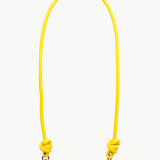 Yellow Knotted Leather Chain 80cm
