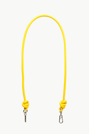 Yellow Knotted Leather Chain 80cm