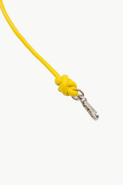 Yellow Knotted Leather Chain 80cm