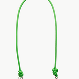 Green Knotted Leather Chain 80cm