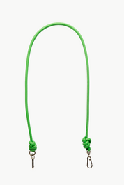 Green Knotted Leather Chain 80cm