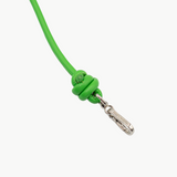 Green Knotted Leather Chain 80cm