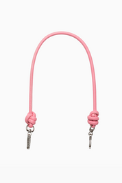 Pink Knotted Leather Chain