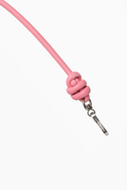 Pink Knotted Leather Chain